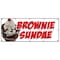 Signmission BROWNIE SUNDAE BANNER SIGN ice cream dessert whipped cream cherry B-120 Brownie Sundae - alternate 1